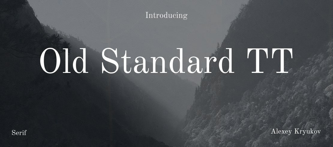 Old Standard TT Font Family