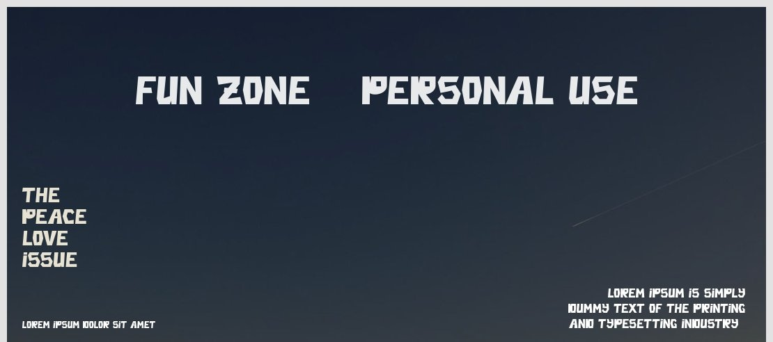 Fun Zone - Personal Use Font