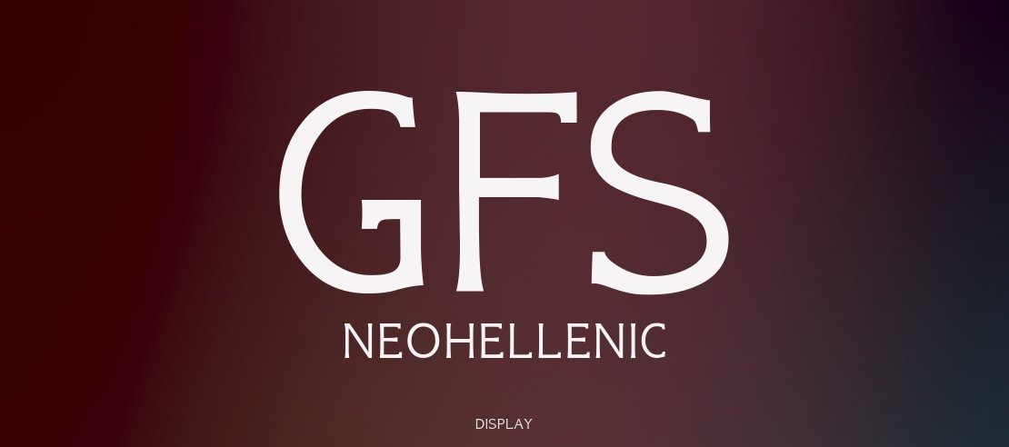 GFS Neohellenic Font Family