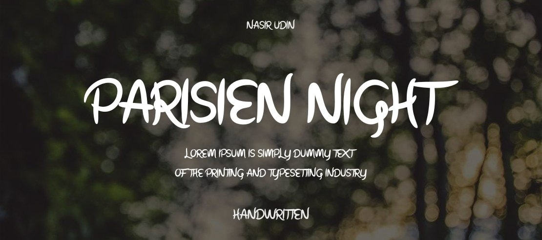 Parisien Night Font Family