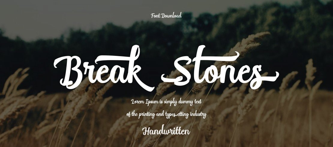 Break Stones Font