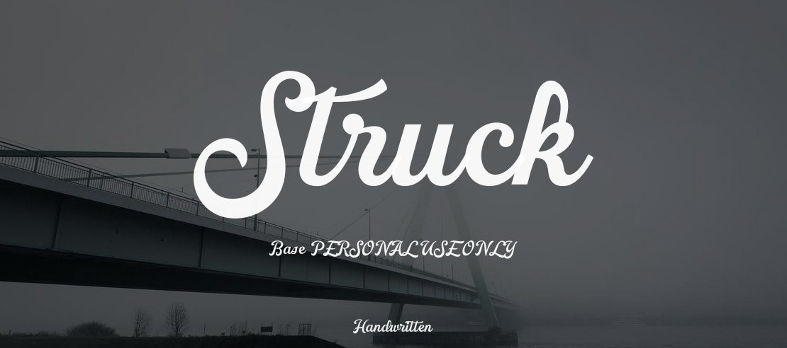 Struck Base PERSONAL USE ONLY Font