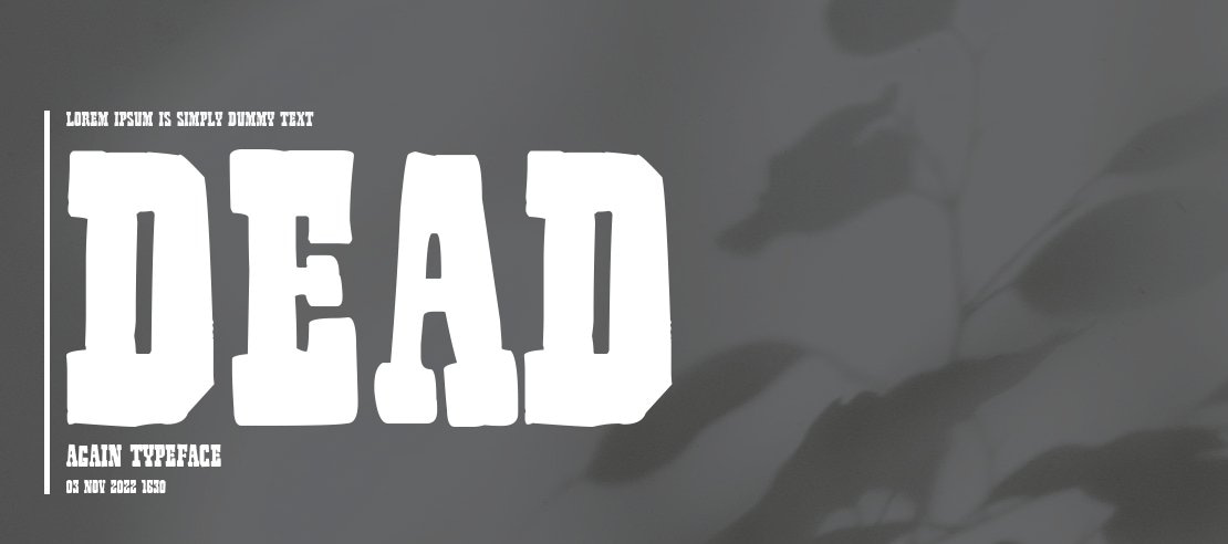 Dead Again Font