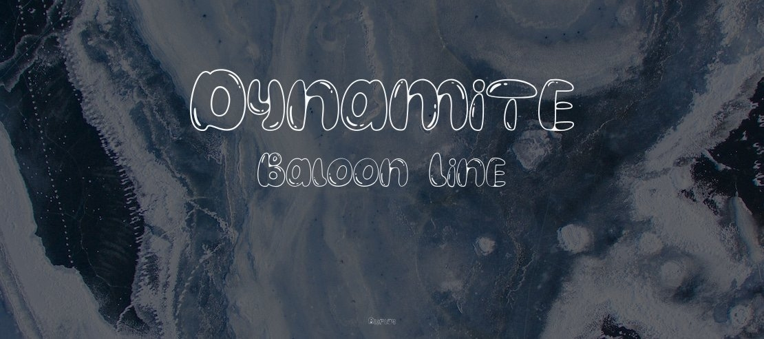 Dynamite Baloon Line Font Family