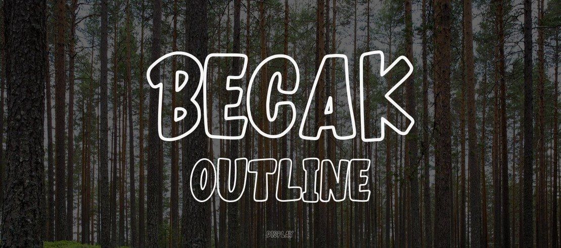 Becak Outline Font Family