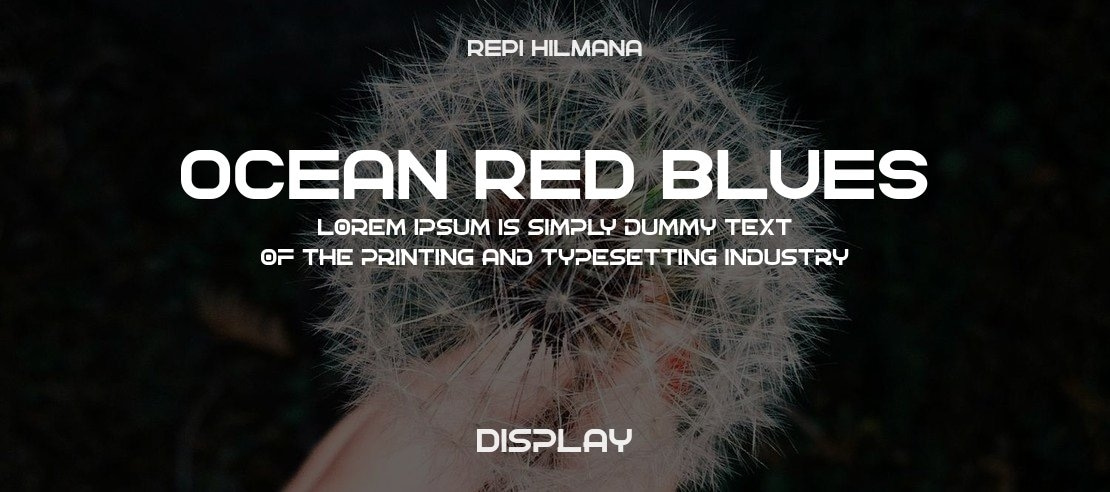 OCEAN RED BLUES Font