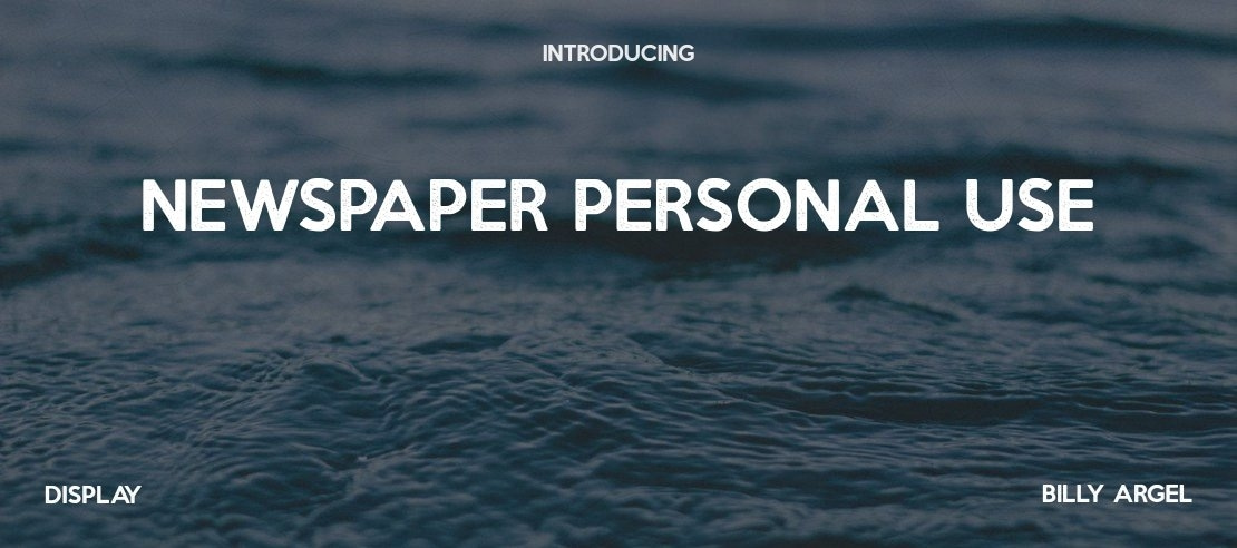 NEWSPAPER PERSONAL USE Font