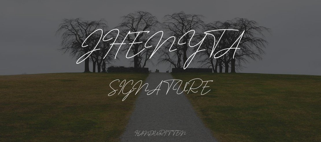 Jhenyta Signature Font