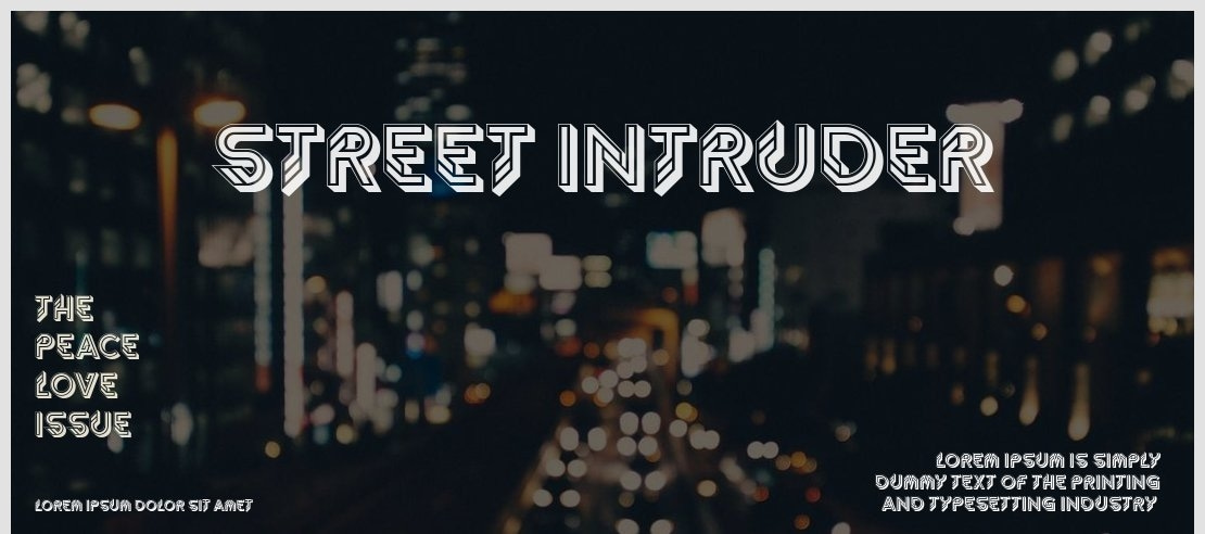 Street Intruder Font Family