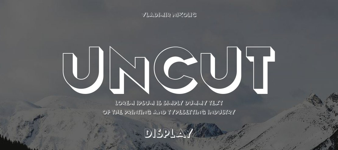 Uncut Font