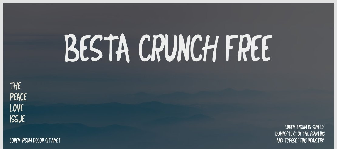 Besta Crunch FREE Font