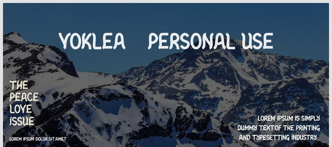 Voklea - Personal Use Font