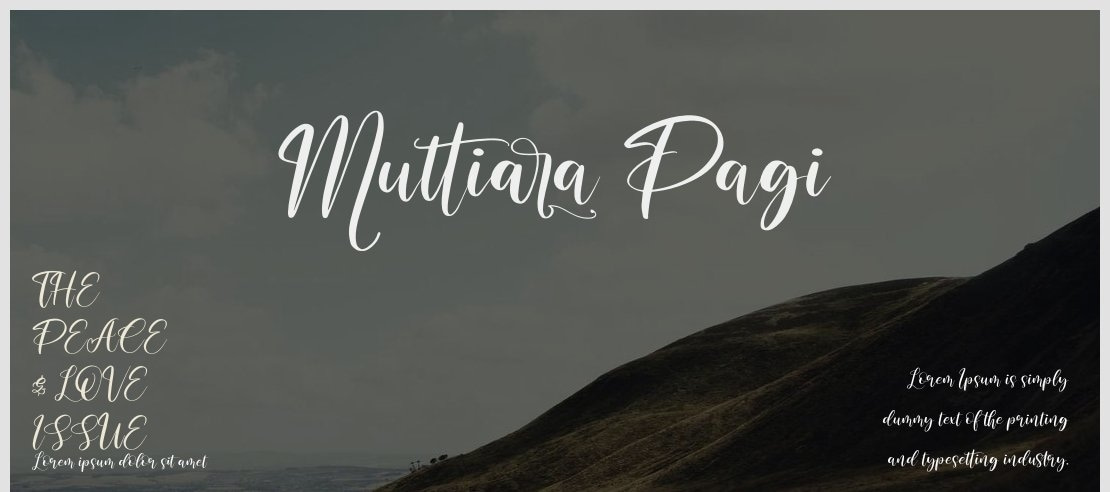 Muttiara Pagi Font