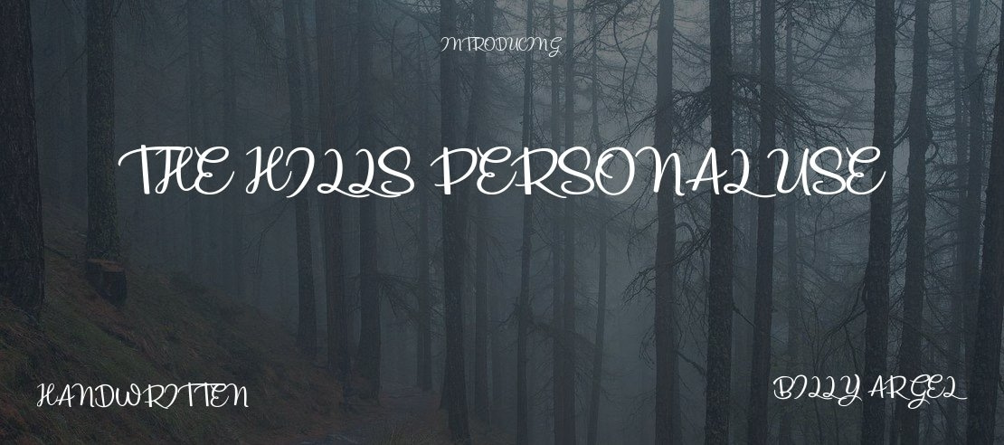 The Hills Personal Use Font