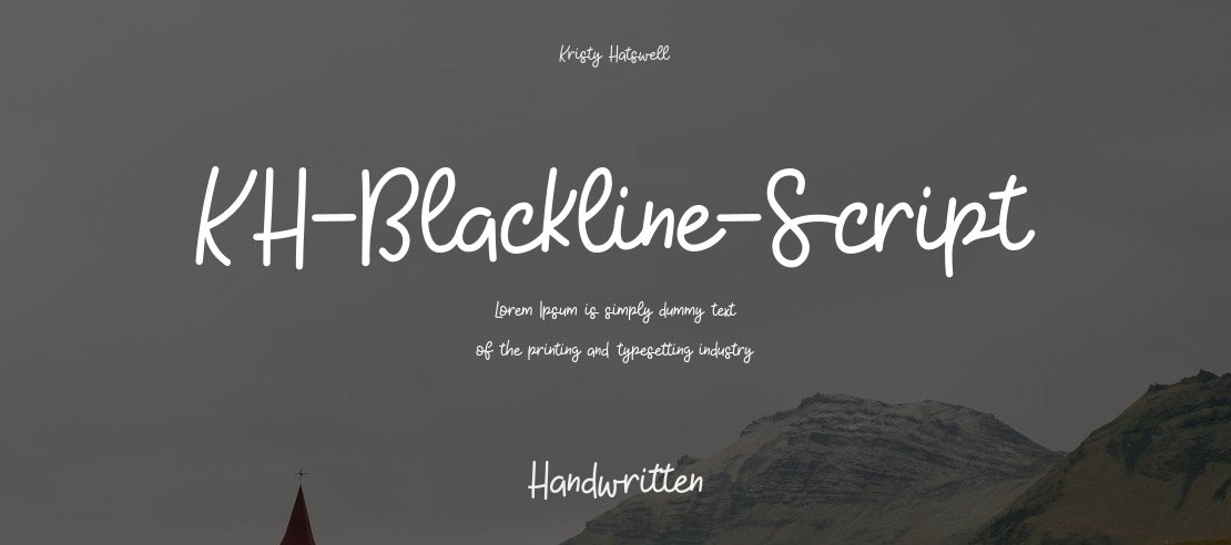 KH-Blackline-Script Font