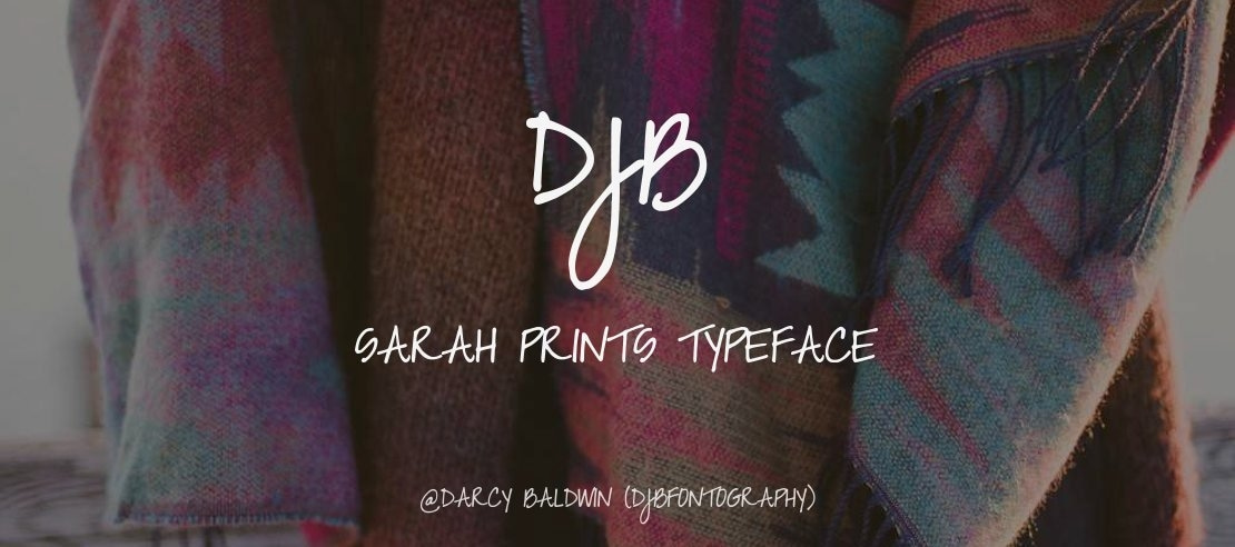 DJB Sarah prints Font