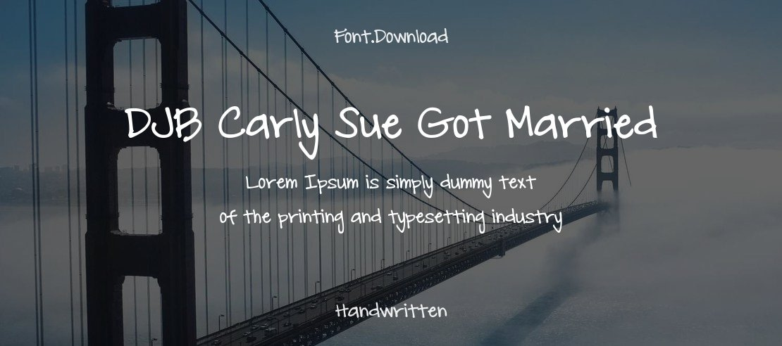 DJB Carly Sue Got Married Font