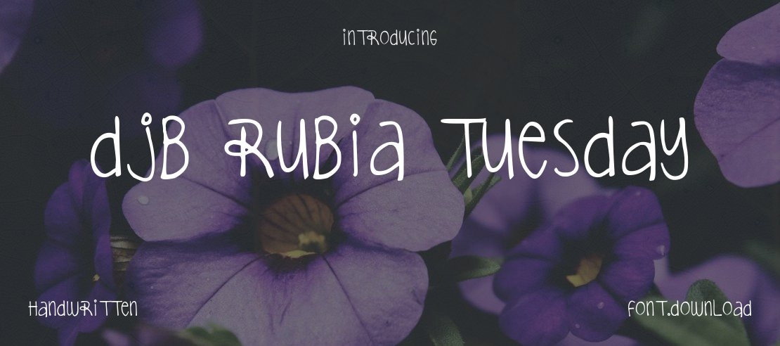 DJB Rubia Tuesday Font