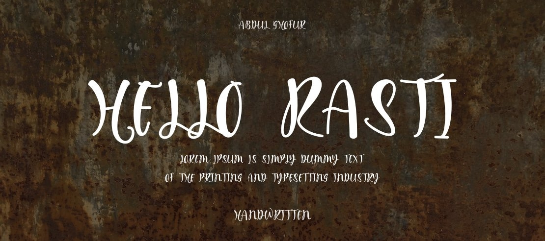 Hello Rasti Font