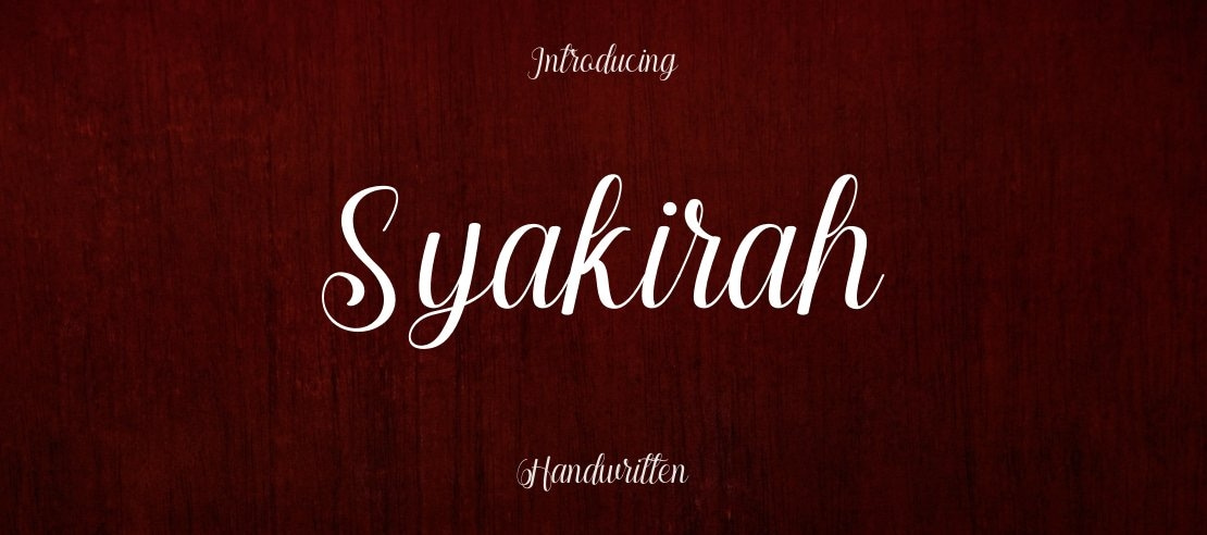 Syakirah Font