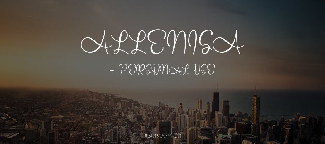 Allenisa - Personal Use Font