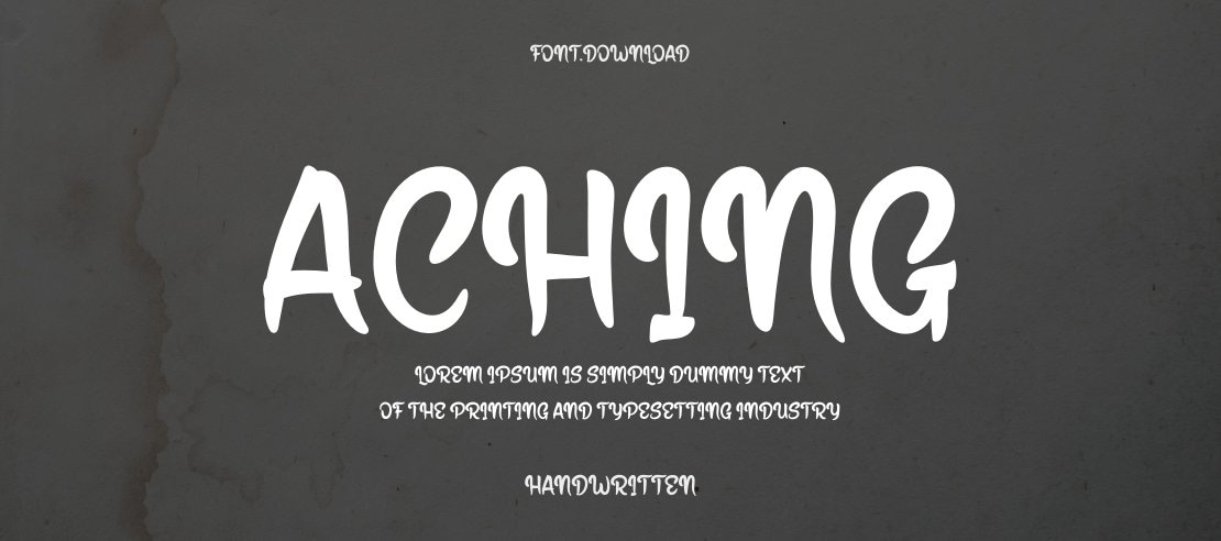 Aching Font