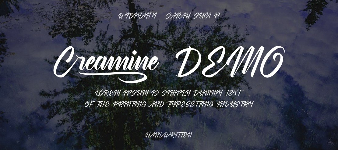 Creamine Demo Font