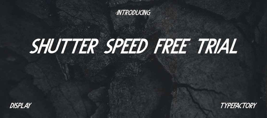 Shutter Speed Free Trial Font