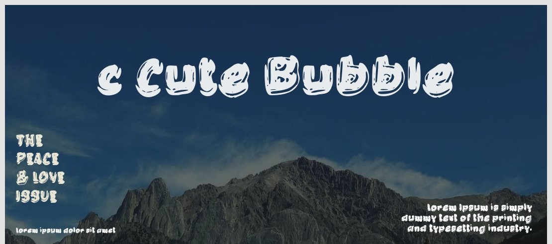c Cute Bubble Font