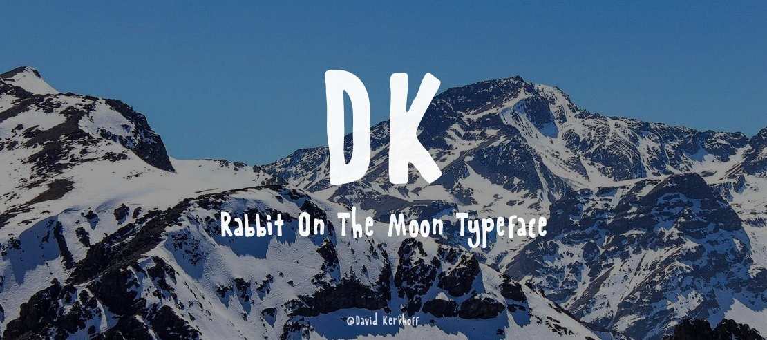 DK Rabbit On The Moon Font