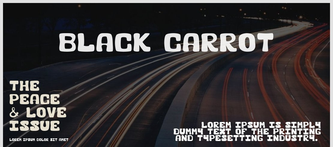 Black Carrot Font