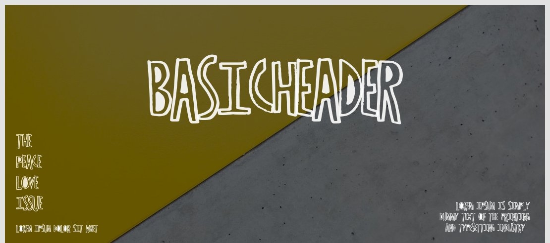 BasicHeader Font