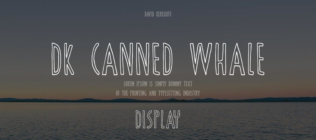 DK Canned Whale Font