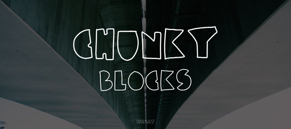 chunky blocks Font