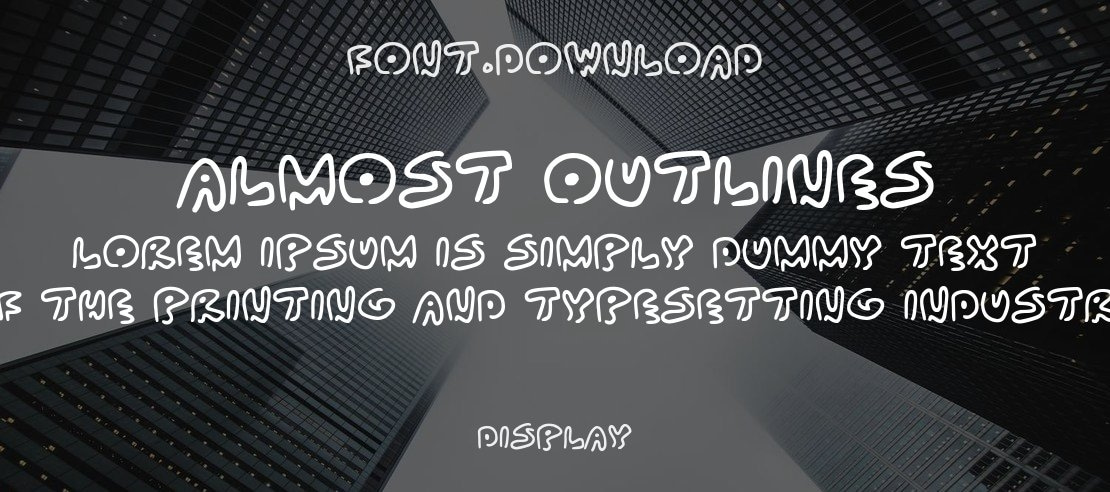 Almost Outlines Font