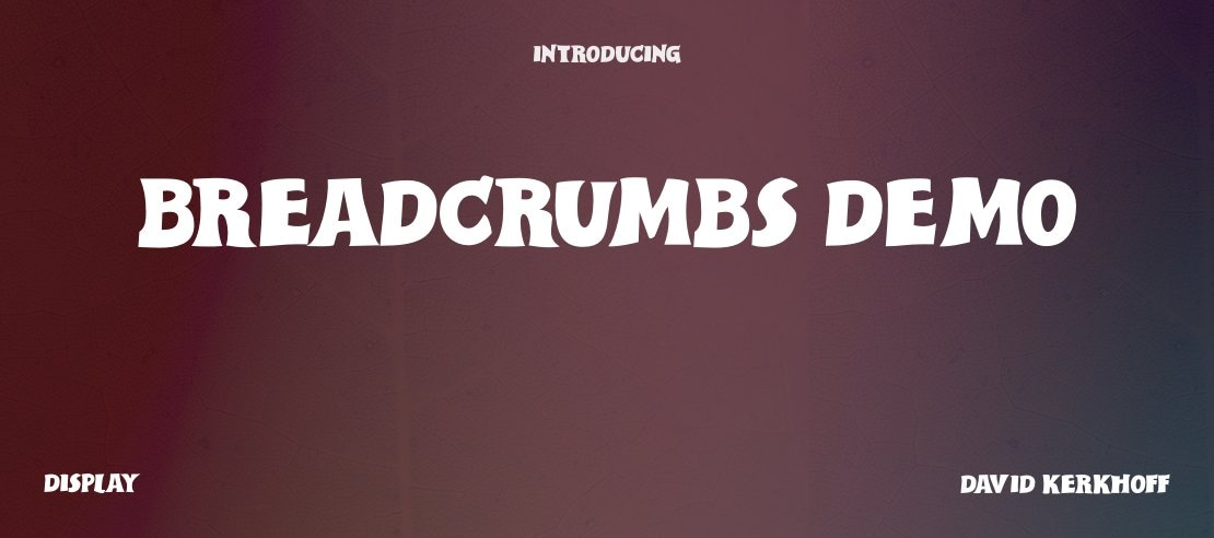 Breadcrumbs DEMO Font