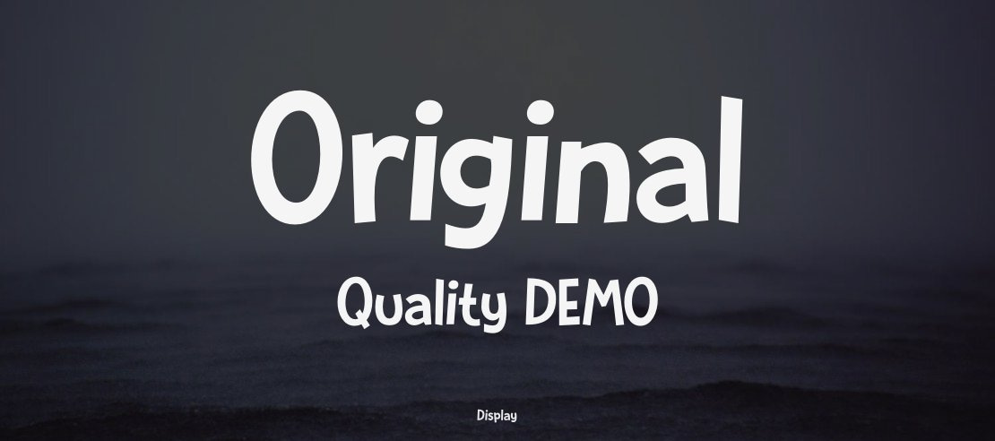 Original Quality DEMO Font