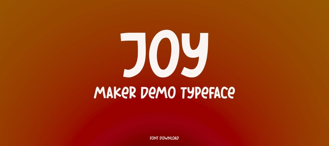 Joy Maker Demo Font