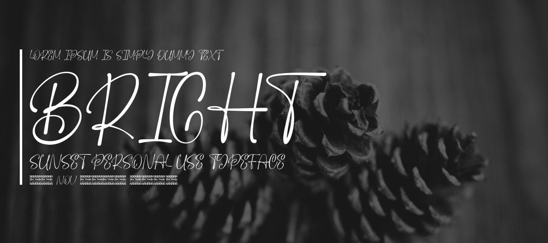 Bright Sunset Personal Use Font