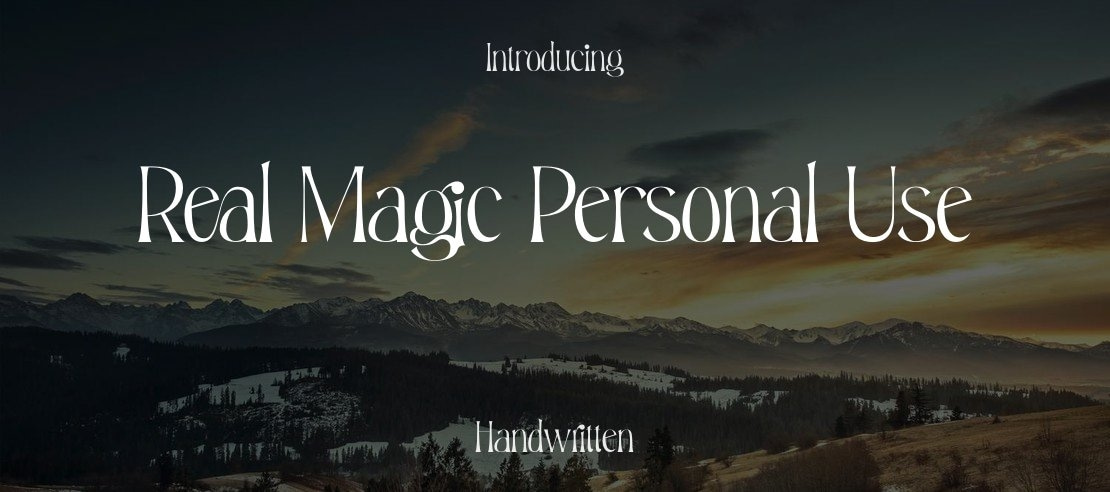 Real Magic Personal Use Font