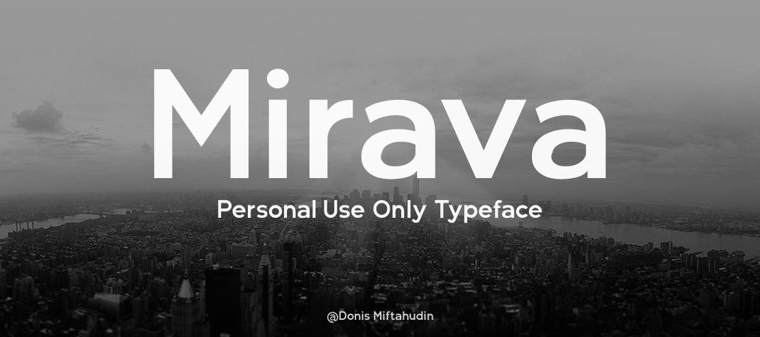 Mirava Personal Use Only Font