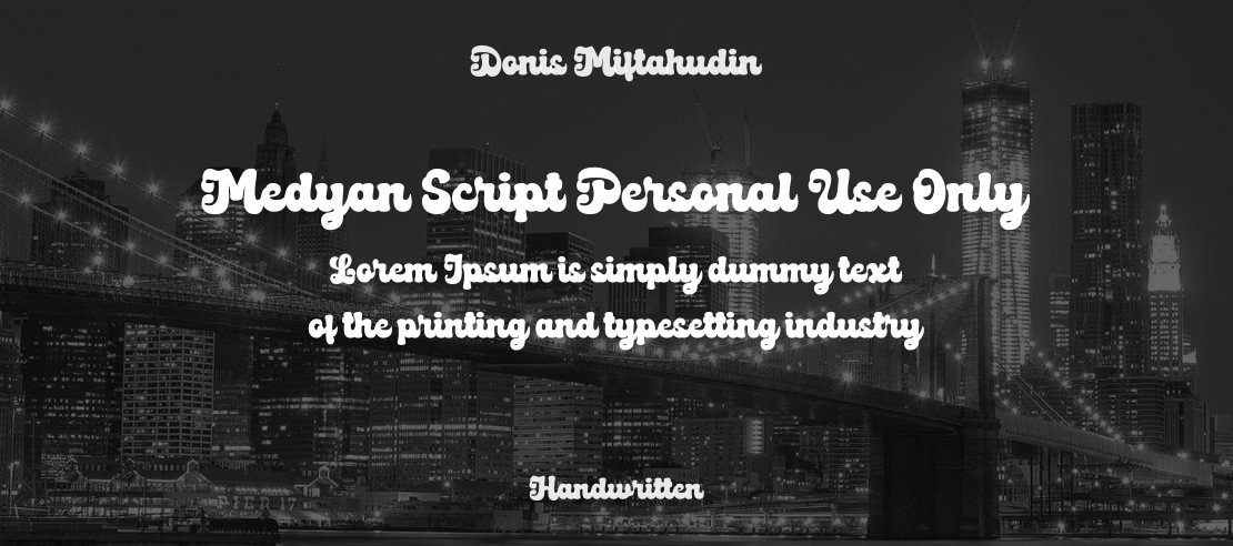 Medyan Script Personal Use Only Font