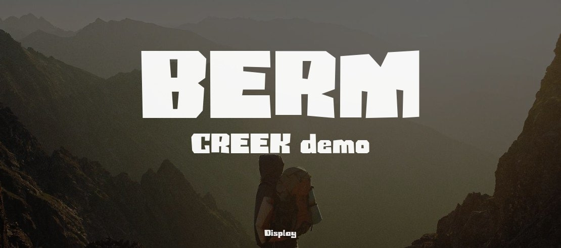 BERM CREEK demo Font