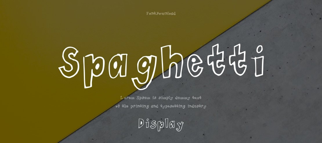 Spaghetti Font