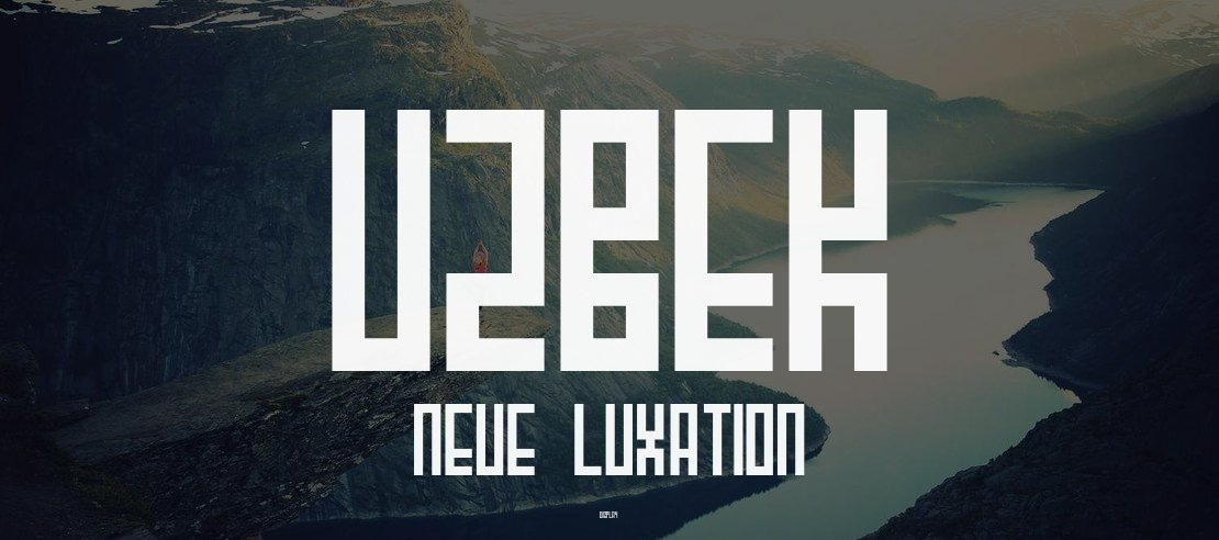 Uzbek Neue Luxation Font