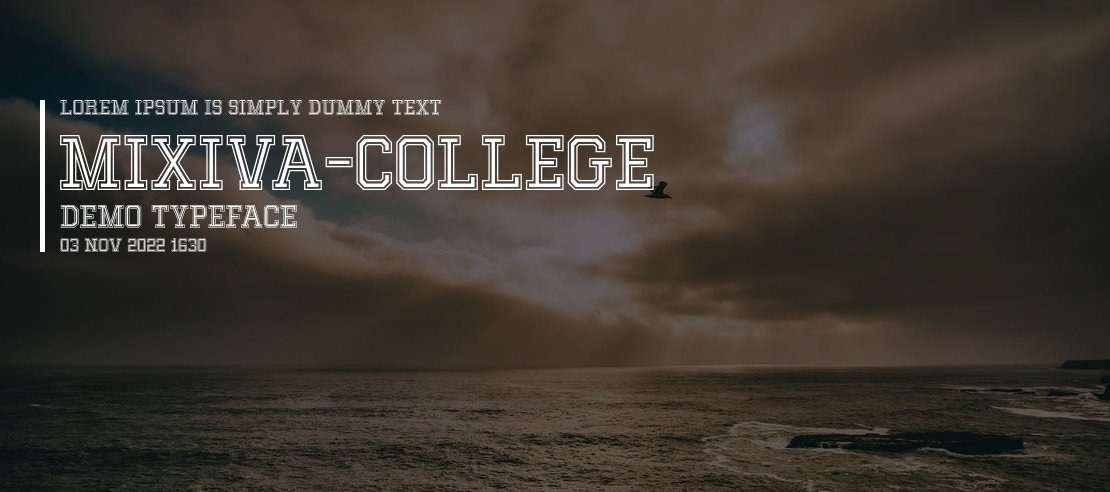 MIXIVA-COLLEGE Demo Font Family