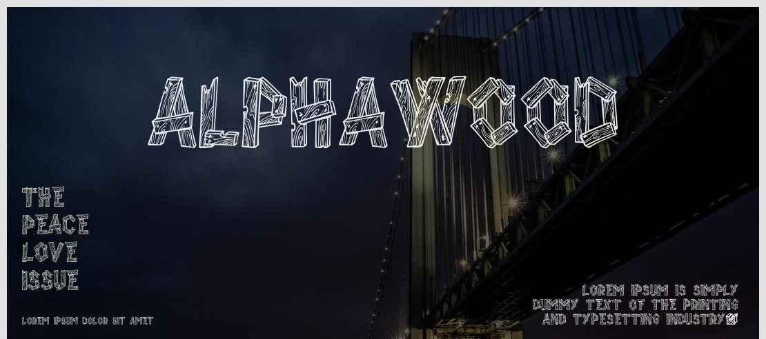 AlphaWood Font