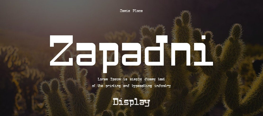 Zapadni Font Family