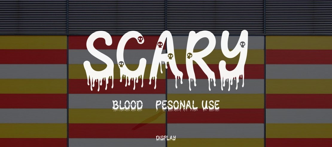 Scary Blood - Pesonal Use Font