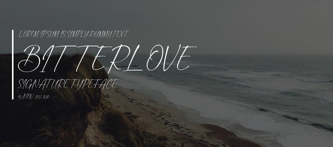 Bitterlove Signature Font